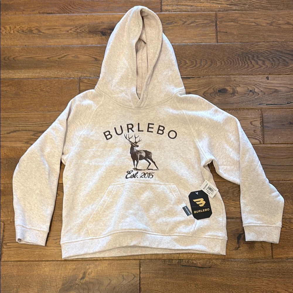 Burlebo Gray Hoodie with Deer Graphic